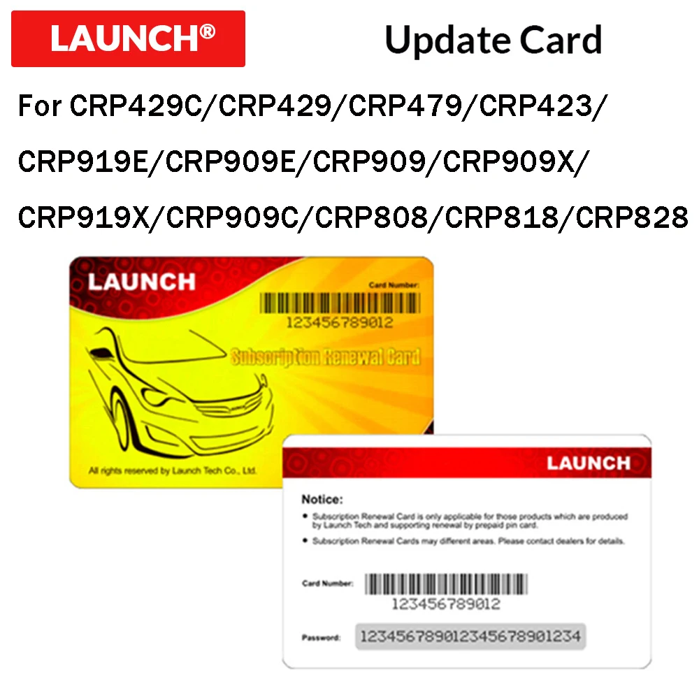 LAUNCH Original Pin Card Software Update Card Support for X431 CRP429C CRP479 CRP469 X431 CRP423 CRP909E CRP909 CRP909X