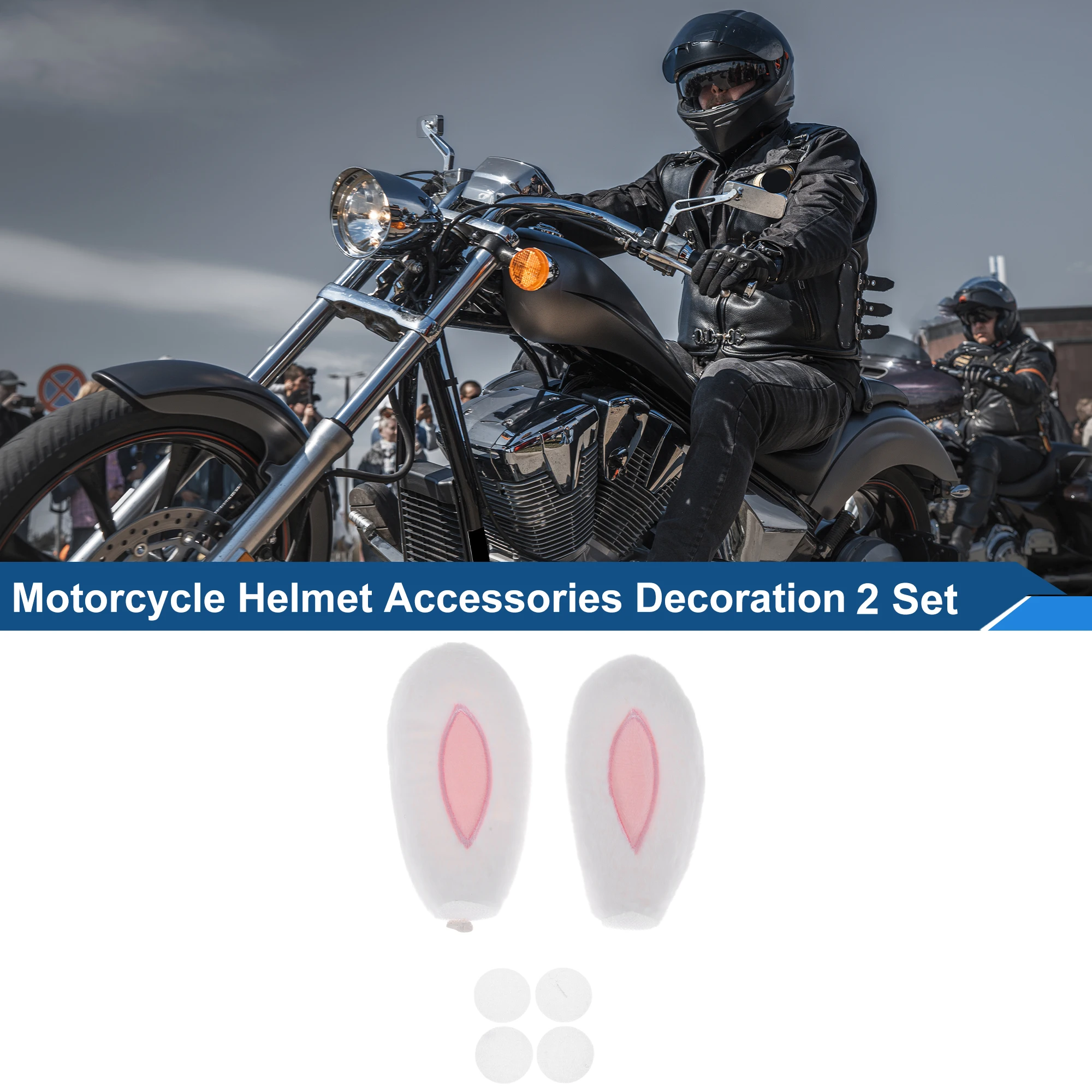 

X Autohaux аксессуары для мотоциклетного шлема, украшение, бежевый плюш, 2 комплекта