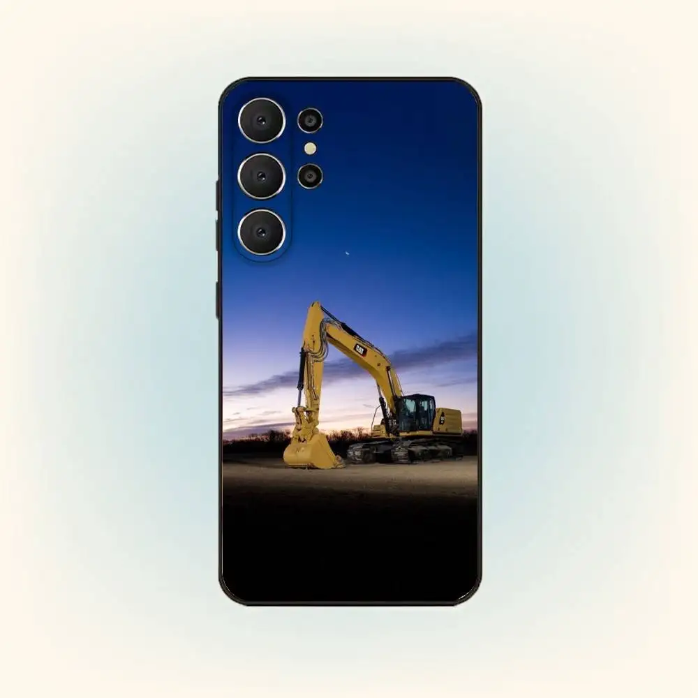 حافظة هاتف كلاسيكية لشاحنة C-Caterpillares لهاتف سامسونج S25,24,23,22,30,21,10,9,Ultra,Plus,Lite,FE حافظة سوداء ناعمة #5