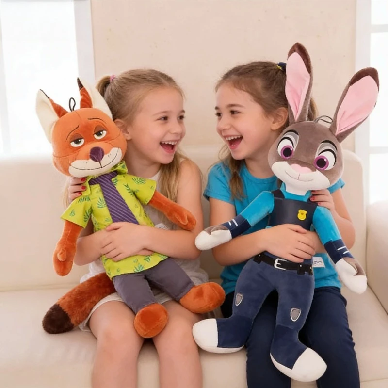 @Disney@ Zootopia 2 Kreskówka Uroczy Zwierzak Królik Judy, Lis Pan Nick Pluszowa lalka Dekoracja do sypialni Prezent na urodziny Boże Narodzenie