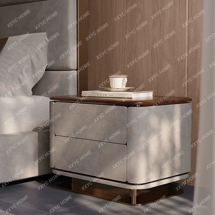 

Прикроватная тумбочка GH из черного ореха, итальянская прикроватная тумбочка, легкая роскошная тумбочка для дома