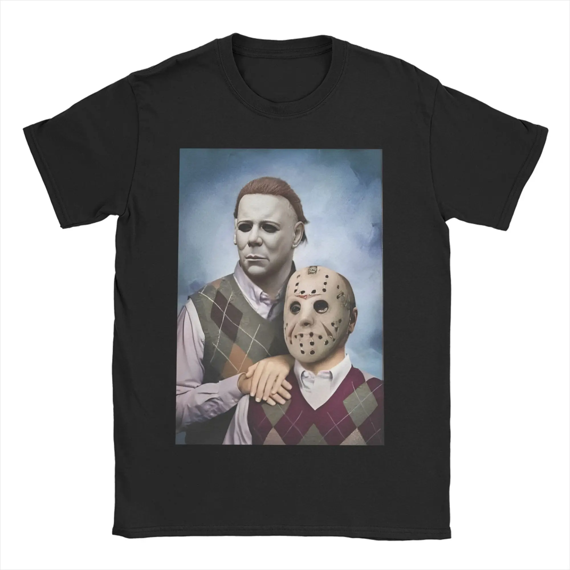 

Майкл Майерс Джейсон Вурхис Шаг Братья Фильм Мужчины Женщины Футболки 90-х годов Футболки с круглым воротником Одежда из чистого хлопка