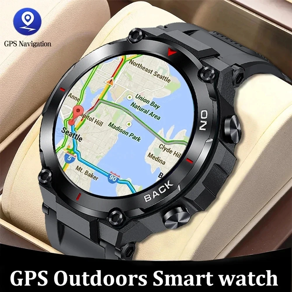 2024 GPS positioning smartwatch military outdoor sports and fitness ultra long standby smartwatch men's 5ATM swimming men's watc