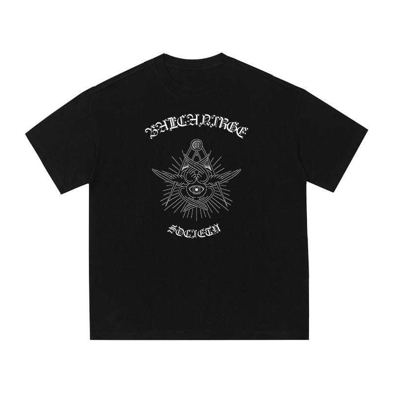 

Balcanirge Paris Street Fashion Trend Pattern Printing Summer Luxury Brand Cotton Men's and Women's T-Shirts Short Sleeves