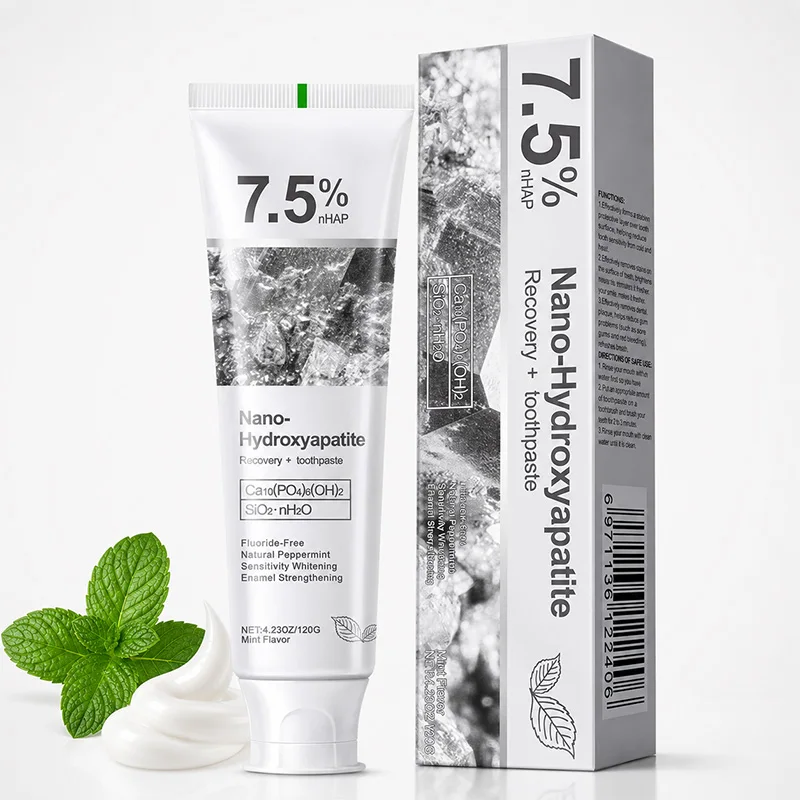 5/6Pcs 7.5% nHAP Nano Hydroxyapatite Toothpaste 120g Fluoride Free Enamel Repair Sensitive Teeth Whitening Oral Care Set