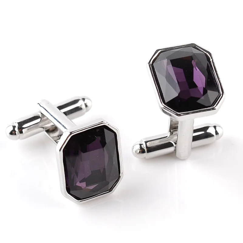 Mens Cufflinks For Shirts Fashion Cuff Colorful Suits Luxury Blue Red Buckle Pink Silvery Cufflinks For Mens Wedding Gift