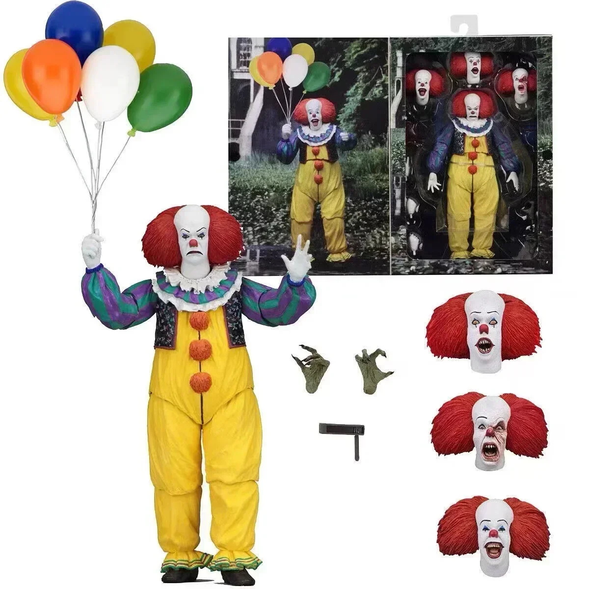 متوفر في المخزون NECA Pennywise عمل الشكل الفصل الثاني لعبة مجسمة نهائية هدية رعب لجميع القديسين عيد ميلاد نموذج اللعب هدية