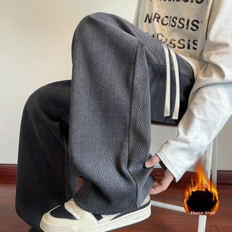 

Высококачественные мужские брюки-джоггеры из вельвета на осень-зиму, свободного кроя, больших размеров, утепленные, прямые, широкие, универсальные, повседневные