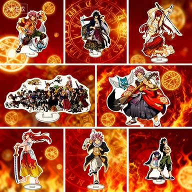 

HOT 15CM FAIRY TAIL PVC Acrylic Stand Action Figure Stand Natsu Toy Anime Fairy Tail Desktop Figure Standing Sign Fan Model Gift