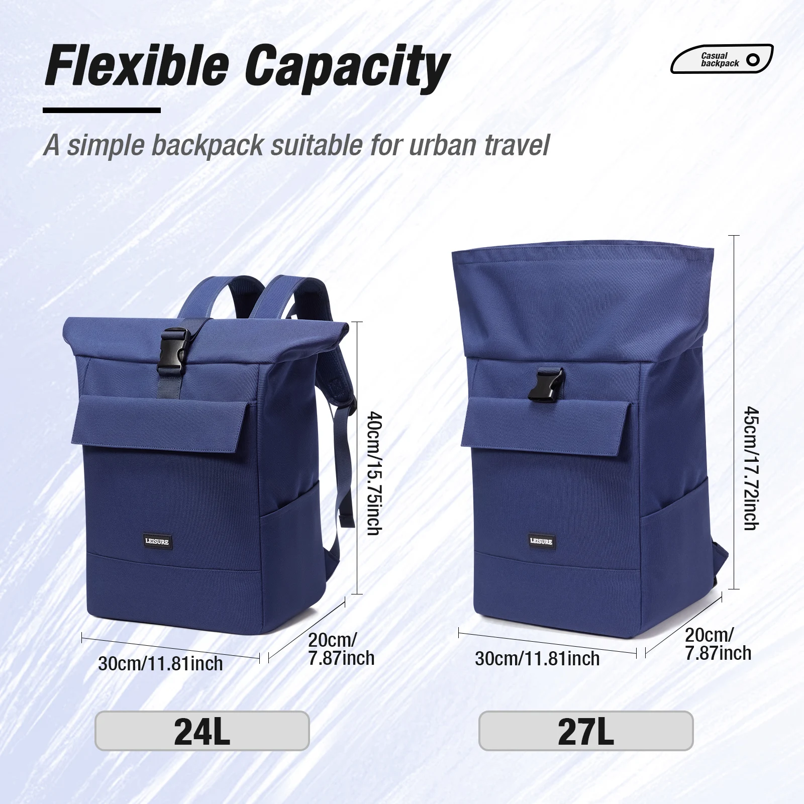 حقيبة ظهر رول توب للرجال 2026 - حقيبة ظهر للسفر ذات سعة كبيرة، حقيبة ركاب متينة للعمل والمدرسة ورحلات عطلة نهاية الأسبوع #2