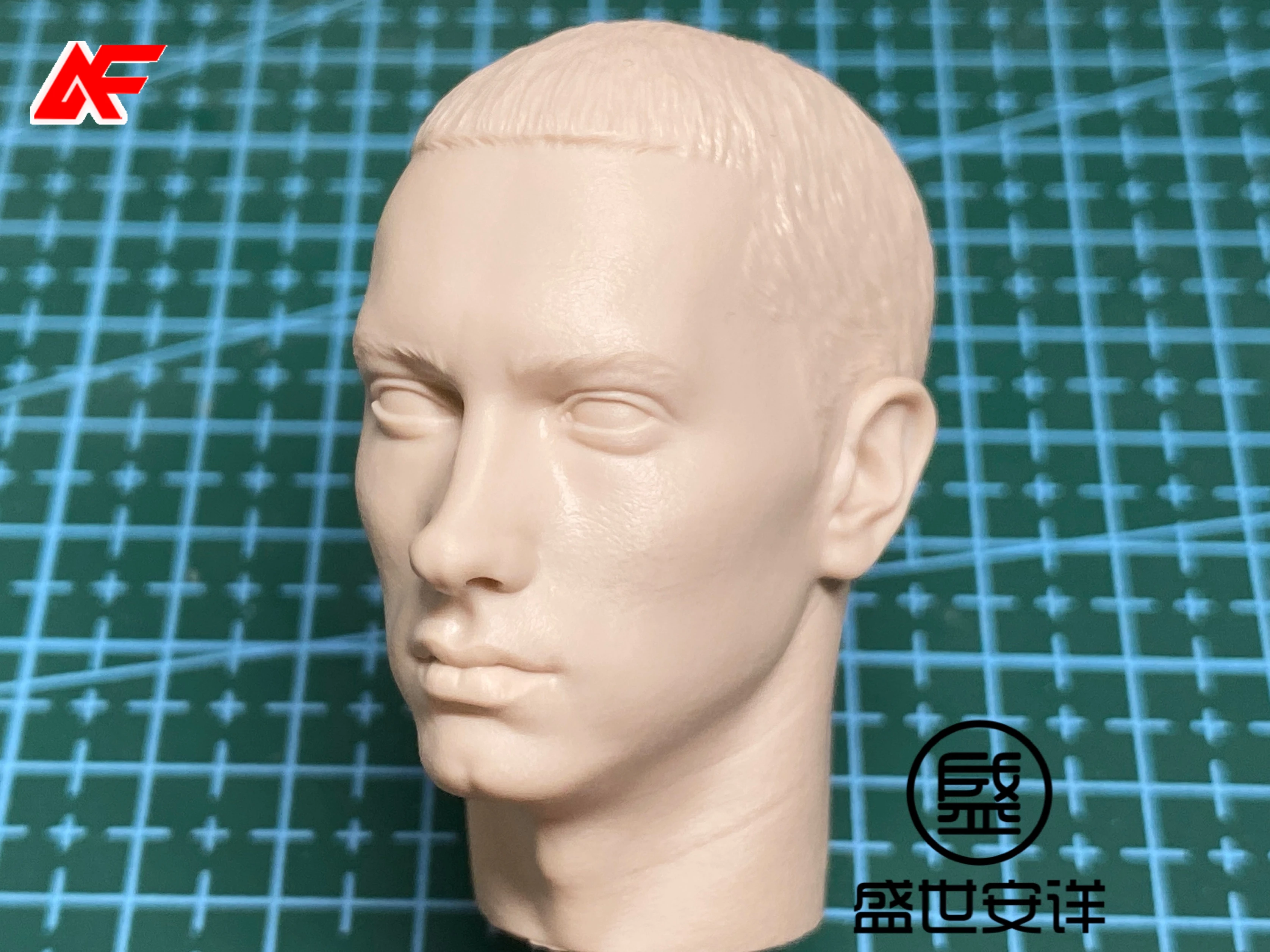 Unpainted 1/6 Scale Male Singer Rapper Eminem Marshall Bruce Mathers Head Model For 12 inches Male Action Figure Body