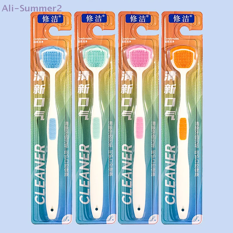 1/5PCS Zunge Schaber Oral Reiniger Pinsel Weiche Silikon Reinigung Zunge Zahnbürste Mund Frischen Atem Schaben Hygiene Pflege werkzeuge