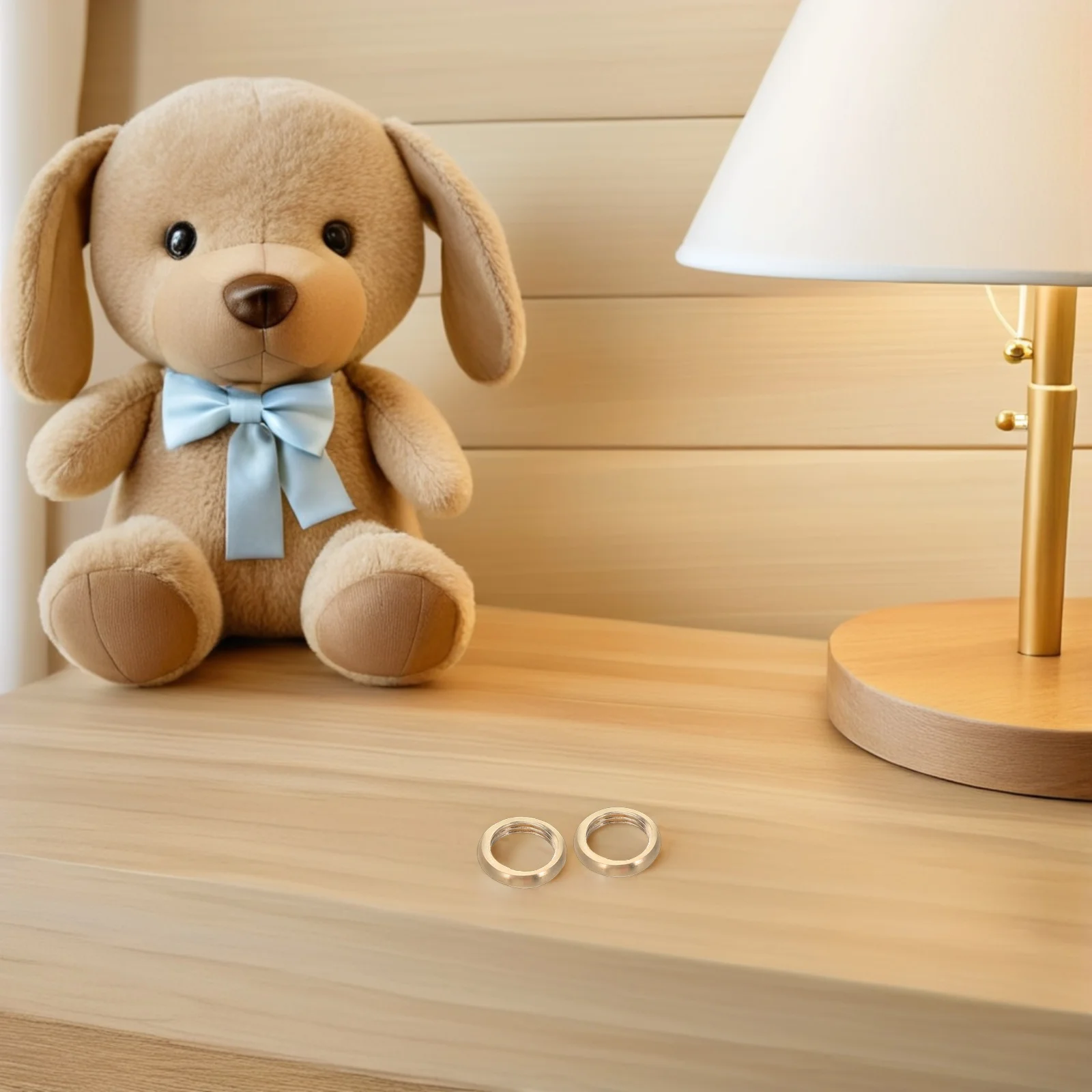 

20Pcs Brass Washers with M10 Internal Thread Nuts Polished Round Locknuts for Lamp Repair Parts Lighting Fixture Fasteners DIY