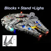MINISO 8445PCS Compatible Space Wars 75192 Falcon Ship  Millennium Spacecraft 05132 Birthday Christmas Gifts