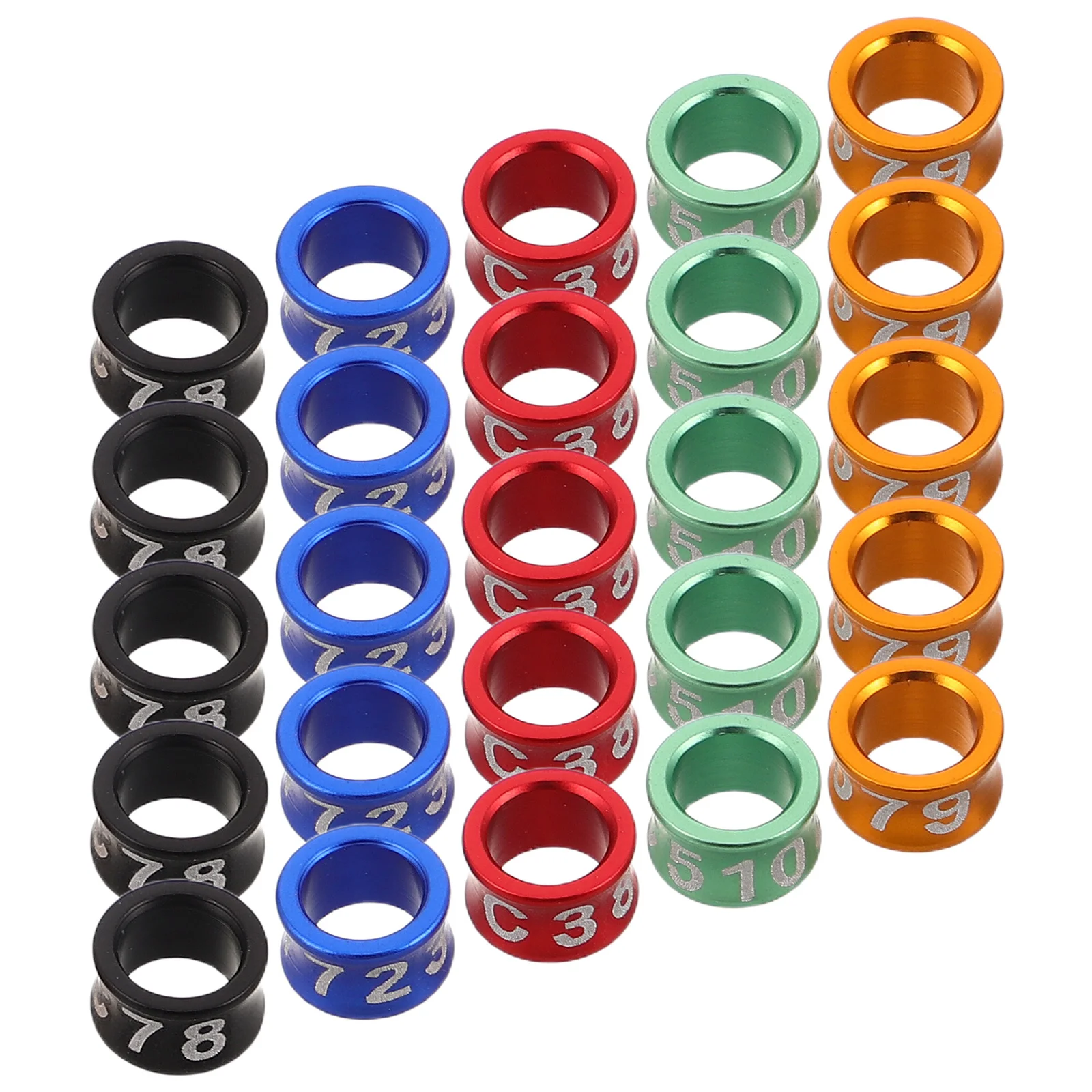 

50Pcs Colorful Parrot Leg Bands Bird Foot Rings Secure Identification Tags for Cockatiels Lovebirds Small Birds Breeding