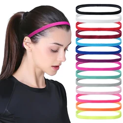 3Pcs Non-Slip Sports Hairband Silicone Strip Sweat Guide Elastic Headbands Yoga Hair Bands Sweatbands for Women Men