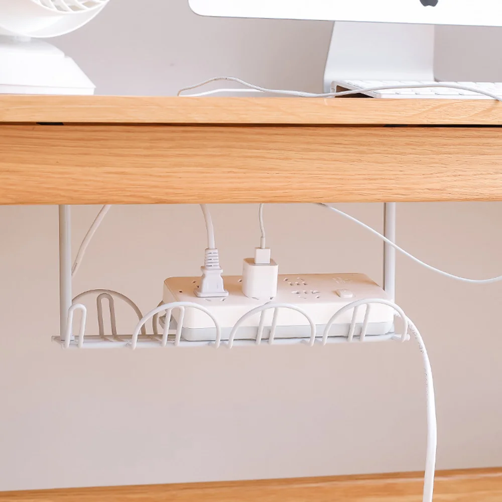 

Kitchen Storage Rack Cable Organizer Desk Set Rack Shelf Table Bottom Holder Hanging Rack Office Stationery Holder