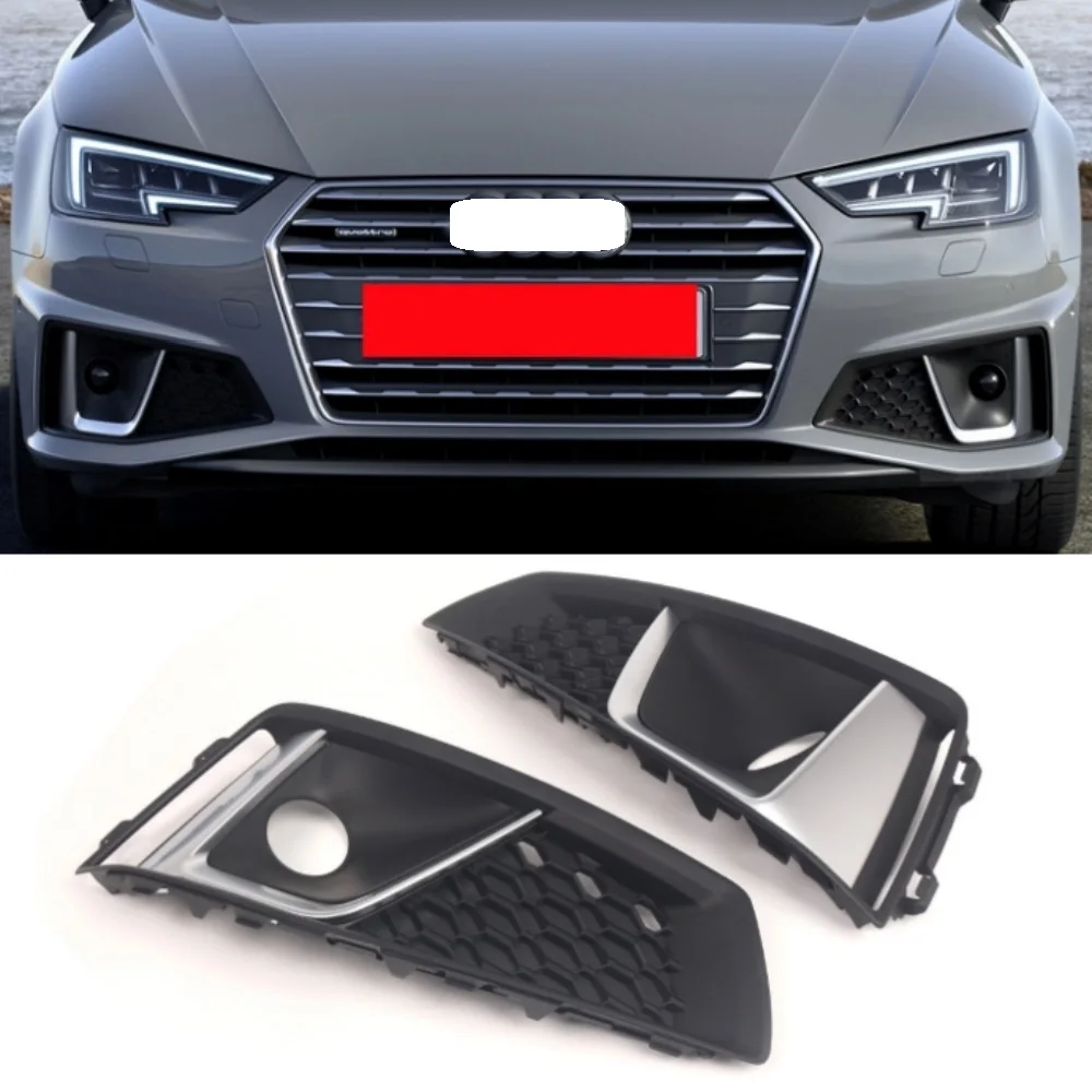 

X-T Front bumper honeycomb grille fog lamp cover 8WD80768 8WD807682J for Audi A4 B9 2018-2020