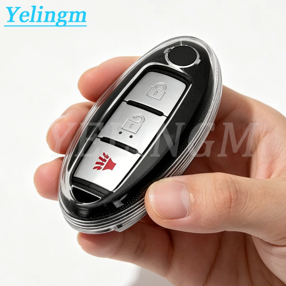 Transparente TPU-Schutzhülle für Autoschlüssel-Fernbedienung für Nissan Qashqai Juke J10 J11 X-Trail T32 T31 Kicks Tiida Pathfinder Note