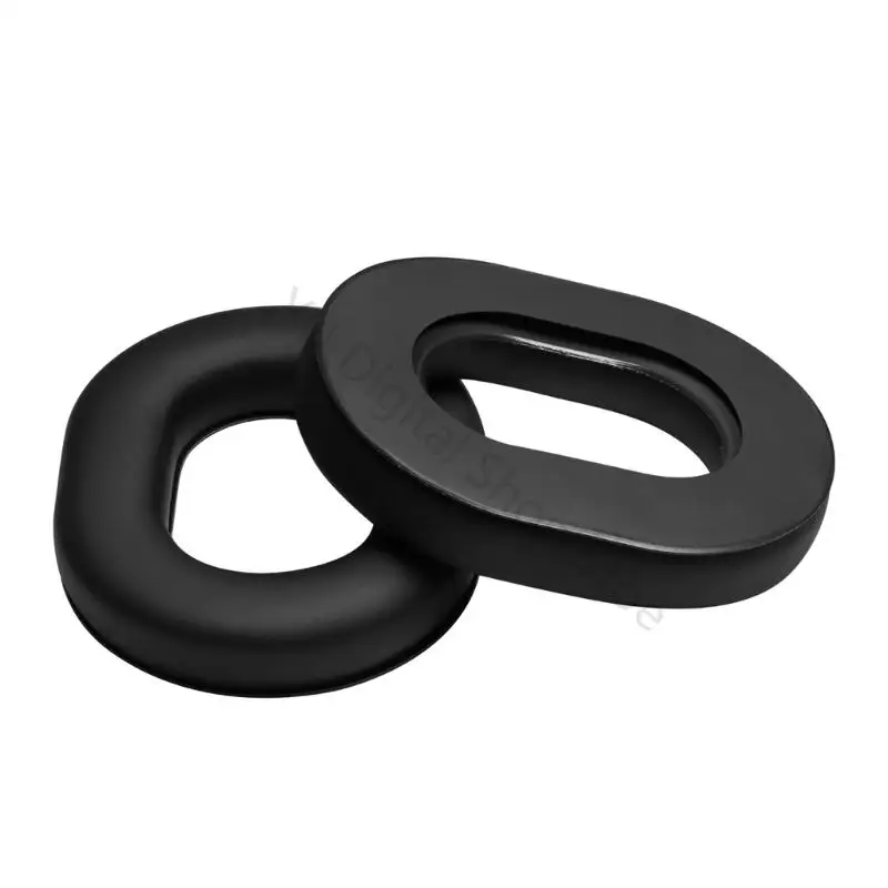 96BA Snap-on-Headset-Ersatzohrpolster für Clark H1060/H1020/H1013.4/H1076/H1030, 1 Paar schwarze ovale Proteinleder-Ohrpolster – Detail 7