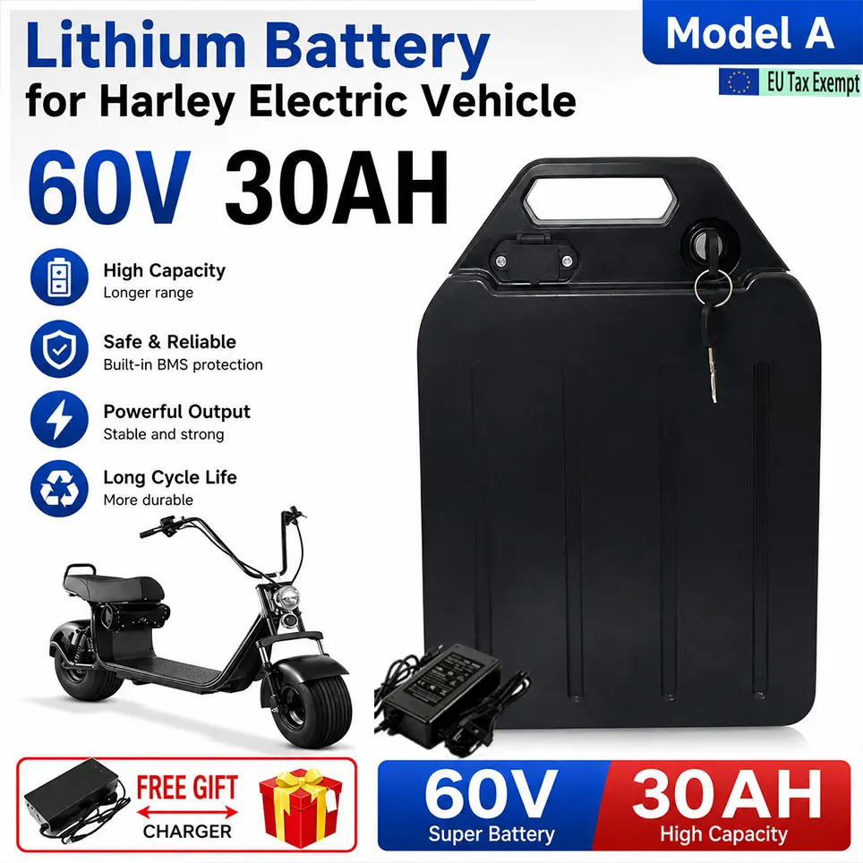 60V 30Ah Lithium-Ionen Elektromotorrad-Akku Wasserdichter Hochleistungs-Akkupack