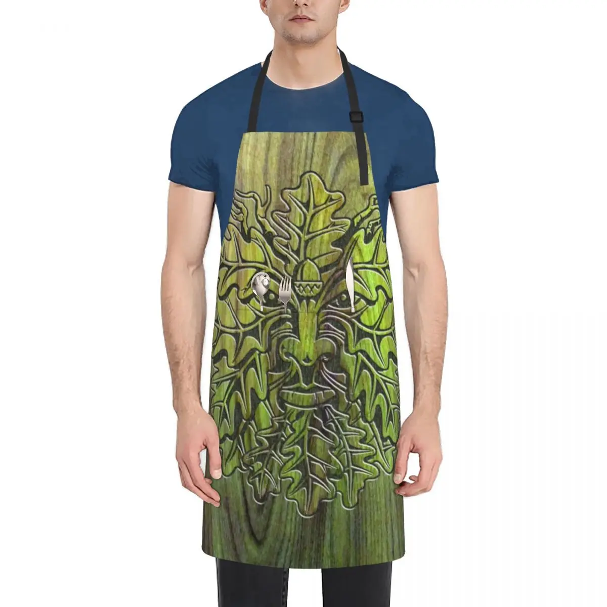 

green man Apron restaurant accessories Chef Uniform For Men Kitchen Apron