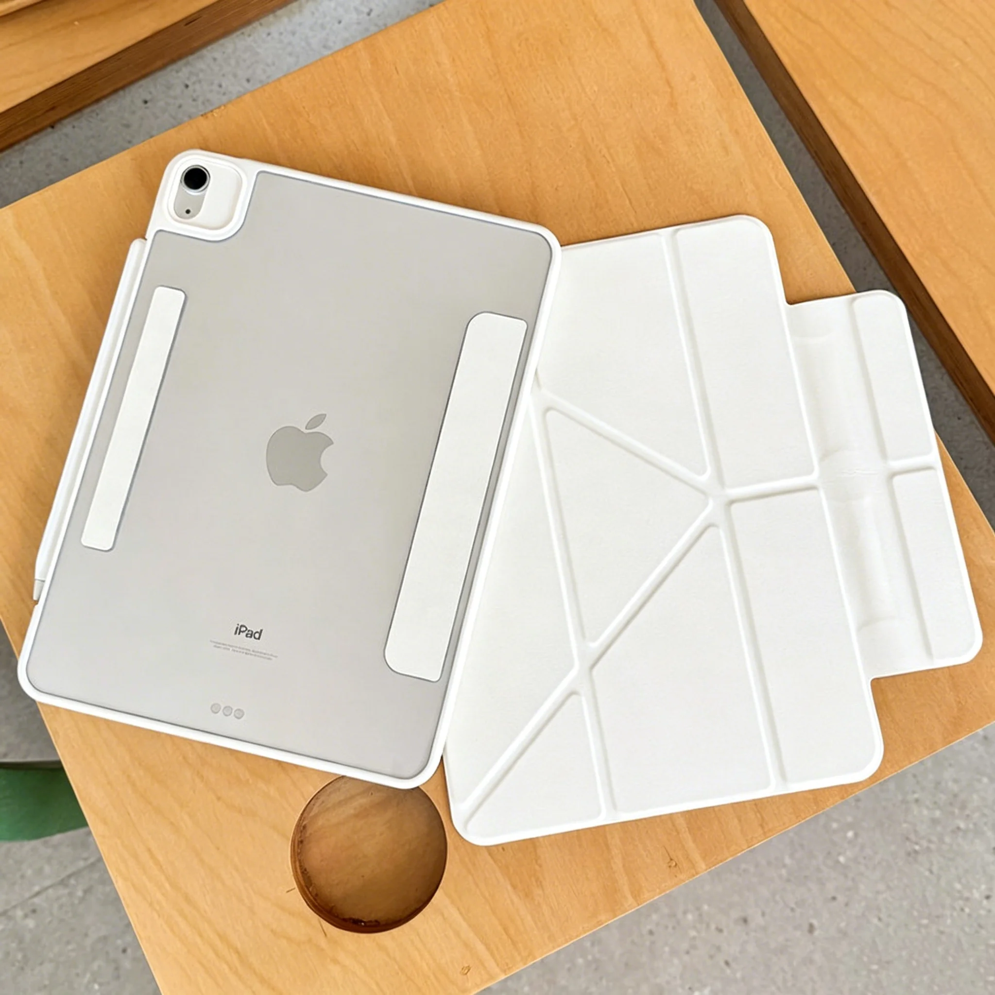 Magnetic Detachable Cover For iPad 10th 11th 2026 Air11 2025 Pro11 Pro13 Mini6 Mini7 Y Fold With Pencil Pocket Auto Wake Sleep view 4