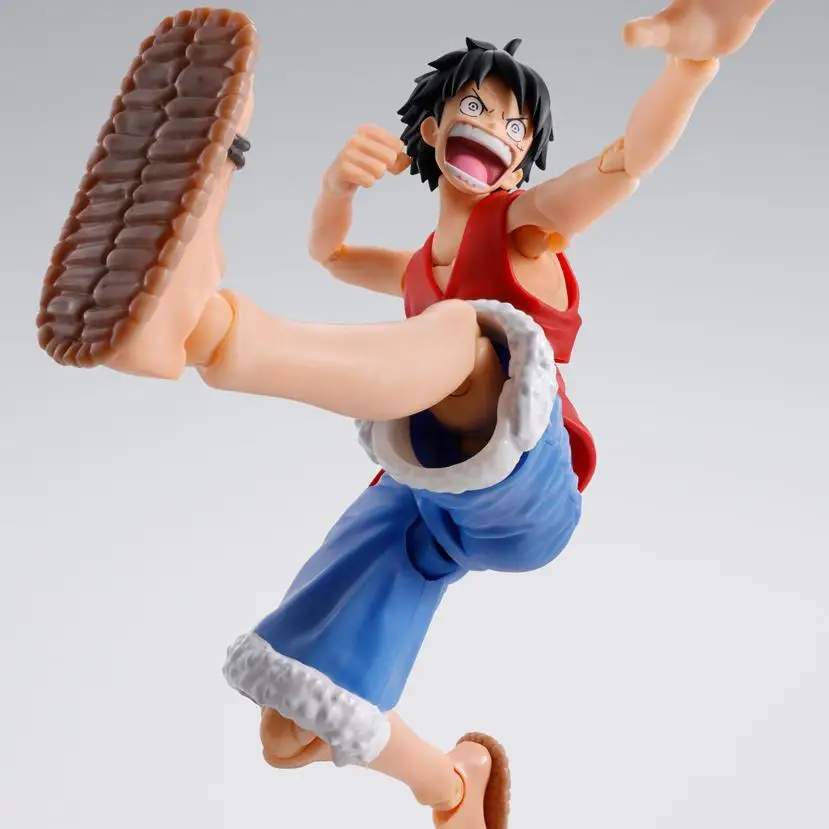 Original Bandai S.H.Figuarts SHF One Piece Monkey D Luffy Romance Dawn Anime Action Figures Toys Models Collection Kid Toy Gift