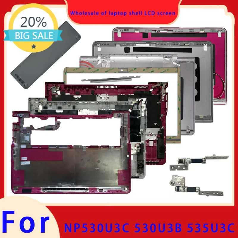 Adequado para np530u3c np535u3c 530u3b portátil tela lcd capa superior quadro de tela palma suporte inferior escudo dobradiça teclado camadas
