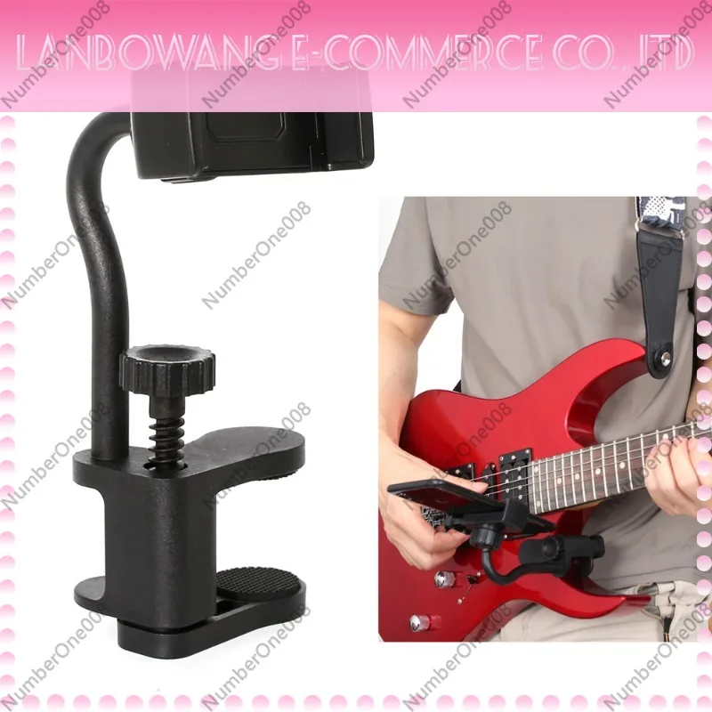 Smart Phone Holder Clip for Electric Guitar Bass 40 41 Inch Acoustic Guitar Mobile Phone Bracket Accessory Black
