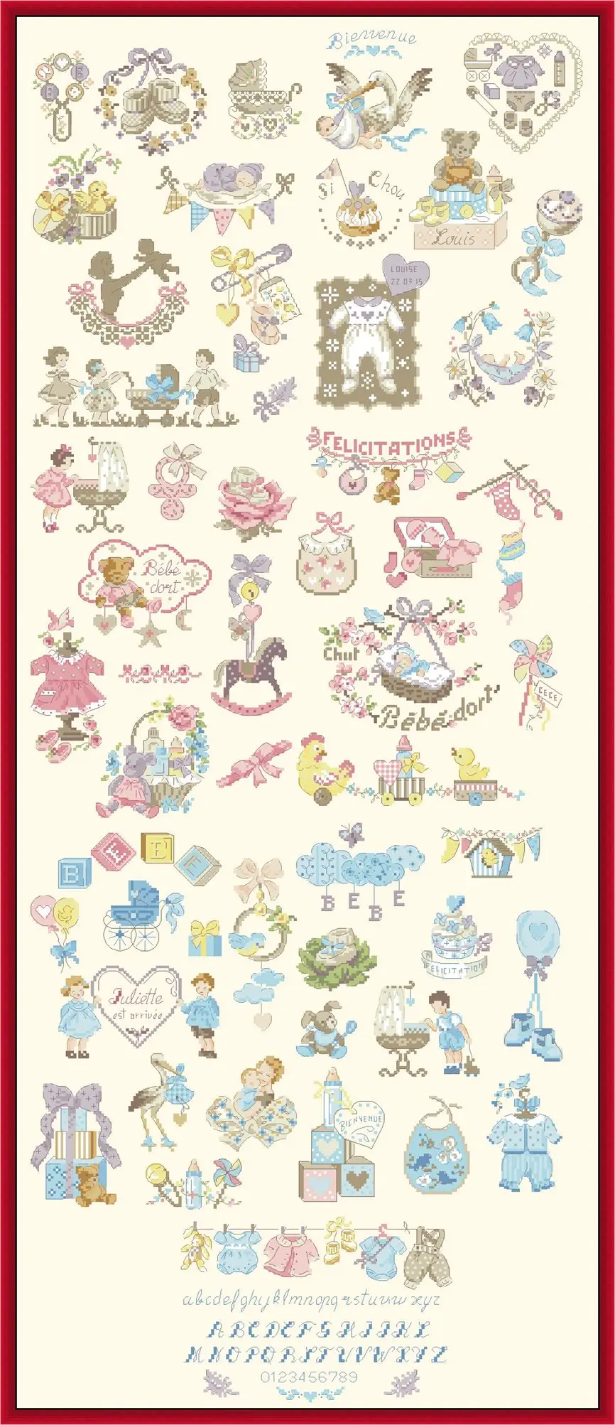 Canvas Cross Stitch Kit, DIY Embroidery Set, DMC Threads, Puzzle, Stories of Babies, 14CT, 18CT, 25CT, LBP