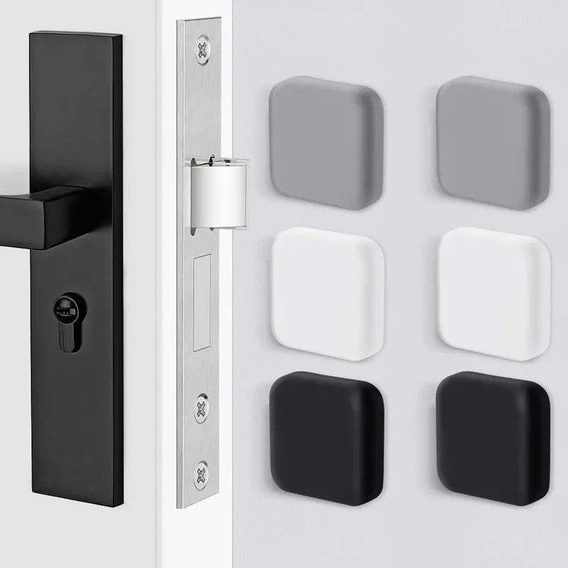10PCS Thickened Silicone Door Handle Bumper Pad Self Adhesive Wall Protector Mute Anti Collision Door Stopper for Home Bathroom