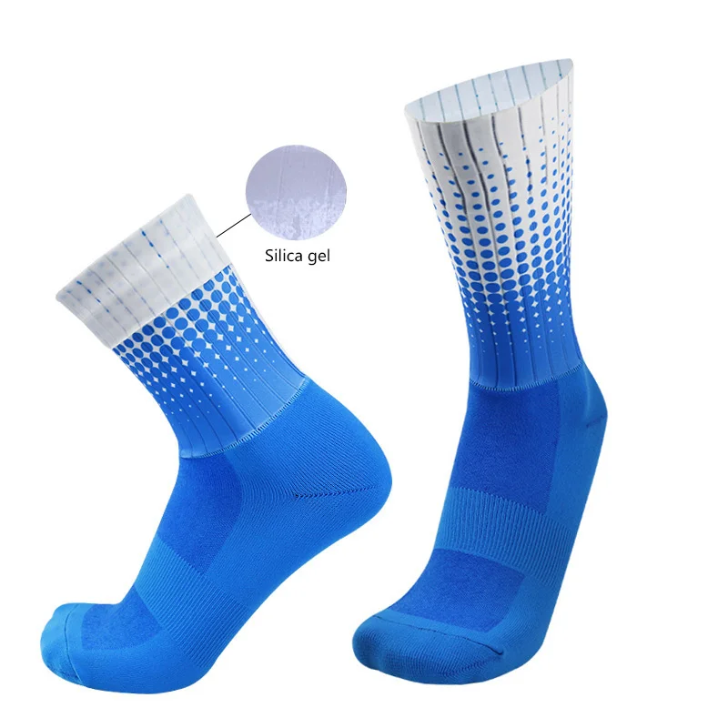 Novo estilo de bolinhas verão esportes ciclismo meias antiderrapante silicone pro corrida ao ar livre bicicleta meias calcetines ciclismo