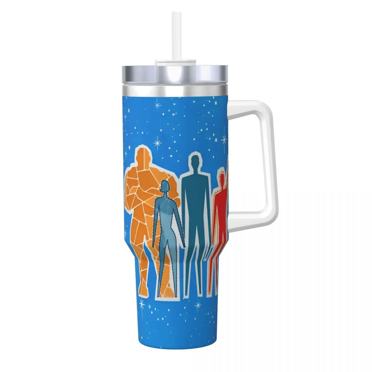 

Fantastic Four Tumbler Film Hot Drinks Water Bottle Leakproof Stainless Steel Thermal Mug Printed Camping Mugs Cup