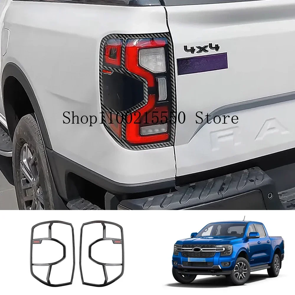 for Ford Ranger 2023 2024 Abs Zwart Achterlicht Deksel Richtingaanwijzer Achterlicht Lamp Frame Exterieur Accessoires