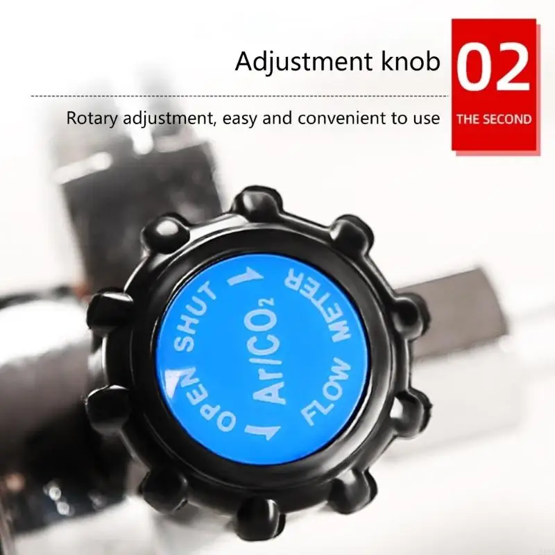 Argon CO2 Regulator Flowmeter Featuring Clear Tube For Clear Gas Monitoring And Antislip Connection