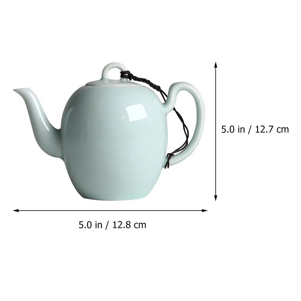 

1Pcs Ceramic Teapot Heat-Resistant Ergonomic Handle Portable Practical Household Tea Kettle Smooth Surface