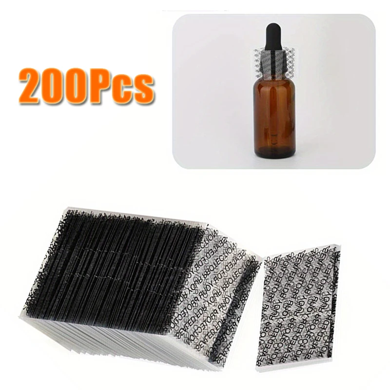 

200Pcs Shrink Bands Printed Transparent With Holes 41x30mm PVC Heat Shrink Packaging Sealer For Bottles Packaging Sealer