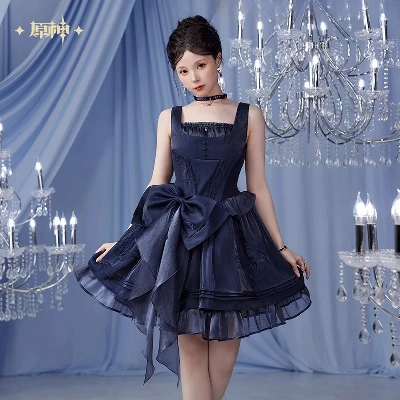 2025 جديد أنيمي الملابس الأصلي فورينا فستان بحزام موحد سترة معطف غير رسمي قميص Genshin Impact Furina تأثيري حلي #2