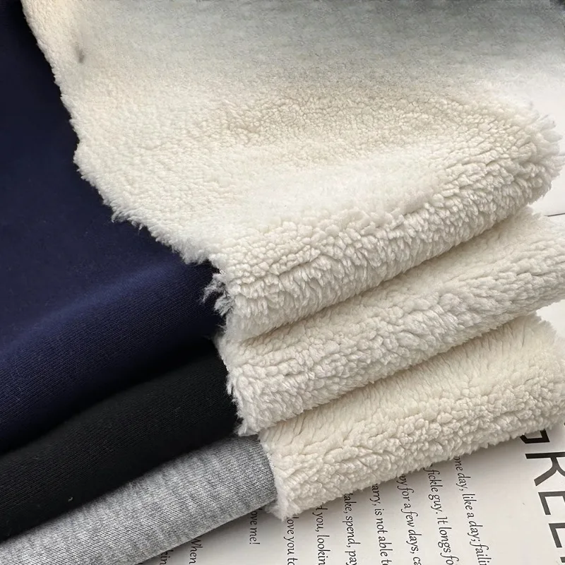 100x175cm Suede Composite Lamb Wool Fabric Winter Thickening Warm for Clothing Diy Sewing Wholesale Cloth Material