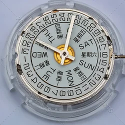 Watch Movement 2836-2 Dual Date Display Eta 2836 Clone Watchmaker Parts Replacement Automatic Mechanical Gold and Silver