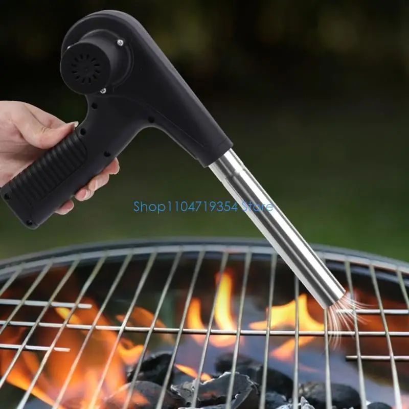 0XLD Small 5V Electric BBQ Blower Fan with Variable Speed Controllers Barbecue Cooking Fan Air Blower for Camping