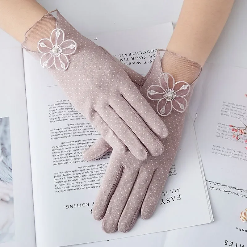 Guanti per protezione solare da donna Guanti per protezione solare estivi e primaverili da donna Guanti da ciclismo da esterno elastici sottili da ciclismo e da corsa