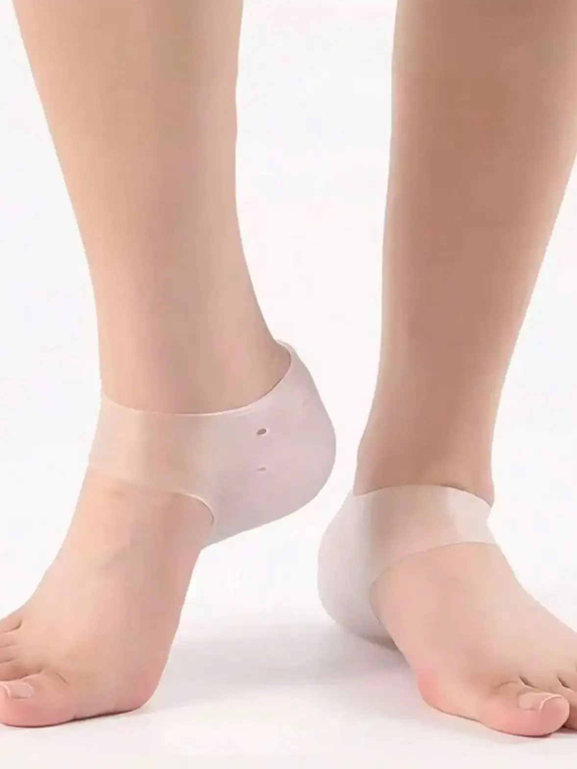 1 Pair of Invisible Height Increasing 2-3cm Silicone Sock Pads, Heel Pads, Arch Support, Heel Cushioning Insoles, Foot Massage Pads