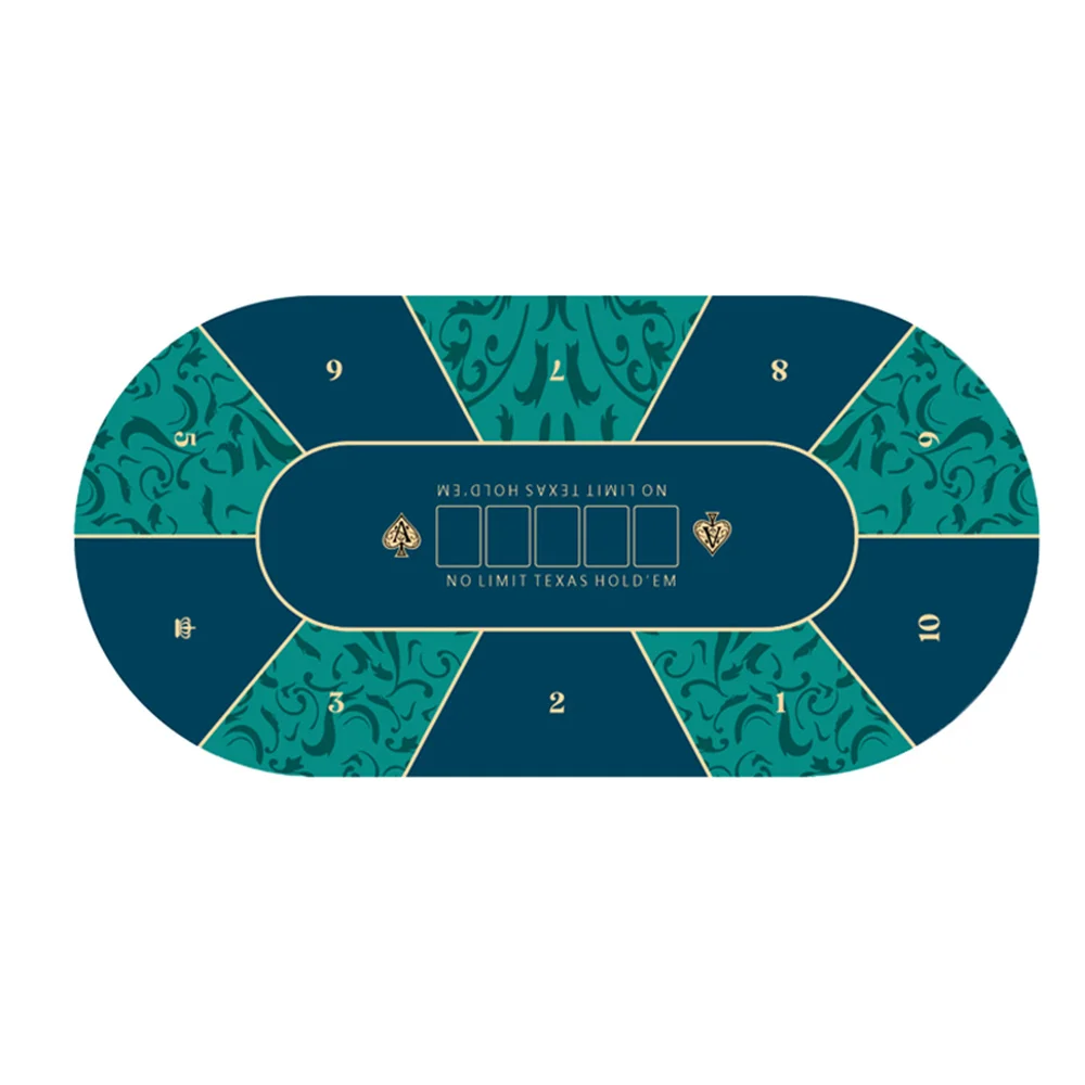 

Non-Slip Casino Texas Hold 'em Poker Mat Design Large Desk Mat Card Game Mat Durable Stitched Edge Desk Accessories Poker Mat
