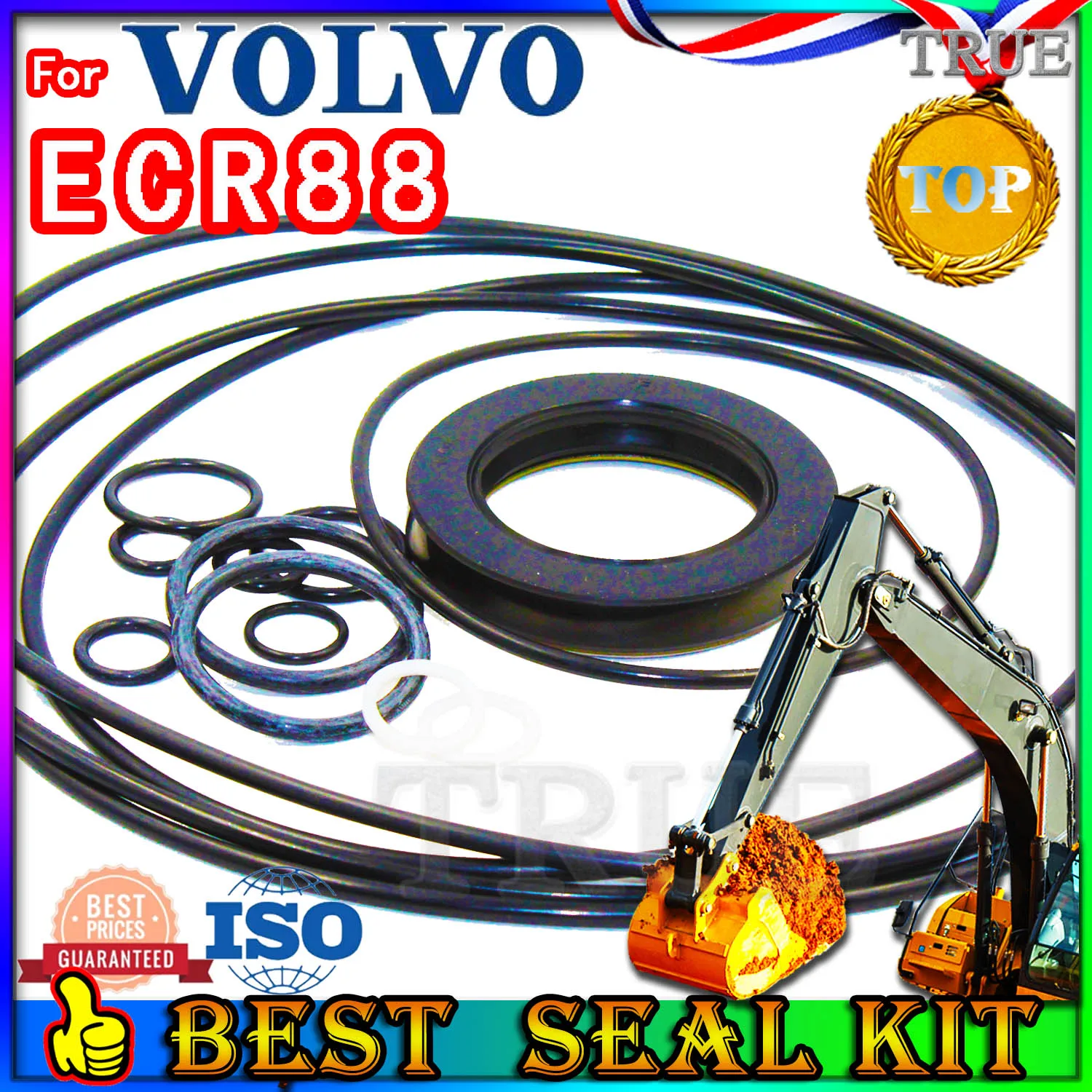 For VOLVO ECR88 Oil Seal Repair Kit Boom Arm Bucket Excavator Hydraulic Cylinder Bushing FKM High Suppliers Manufacturers Fix