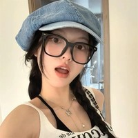 Fashion Washed Cloth Denim Beret Head Circumference Korean Style Denim Octagonal Hat British Style Newsboy Cap Ladies