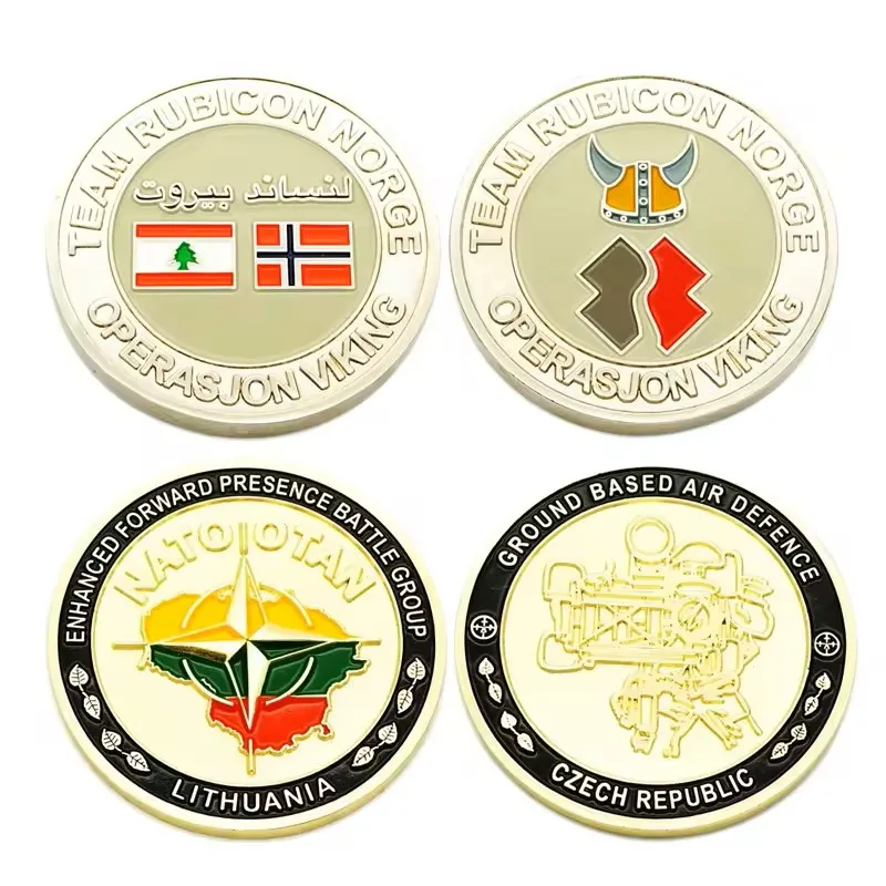 Engravable Coins Custom Laser 1.5 Inches Round Gold Silver Copper Metal Plated Brass Blank Enamel Challenge Coin