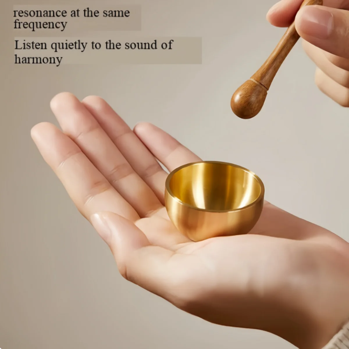 Original Intention Mini Brass Chant Bowl, Sound Bowl, Calming Hand Therapy Sound Copper Chant Bowl, Sandalwood Harmonious Sound
