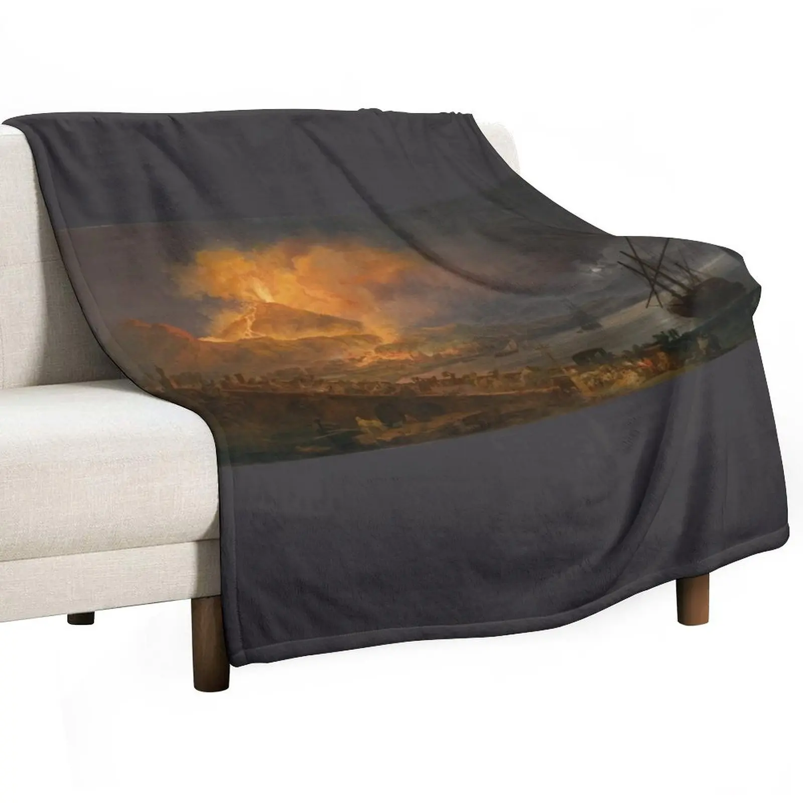 

Pierre-Jacques Volaire - The Eruption of Mt. Vesuvius Throw Blanket Luxury Throw Heavy Fashion Sofas Flannels Blankets